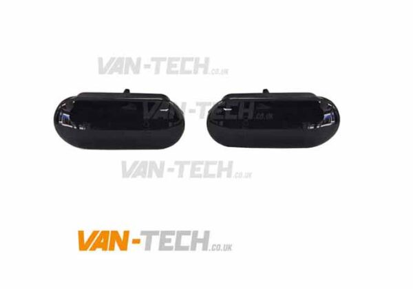 VW T5 T5.1 Transporter Black Smoked Dynamic Side Repeaters