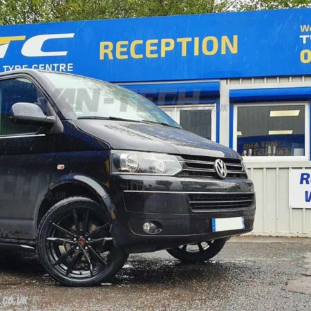 VW T5 accessories Wolfrace Dortmund Alloy Wheels and Black Side Bars