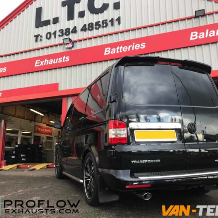 Custom Built VW T5 Exhaust Dual Exit Oval Tailpipes