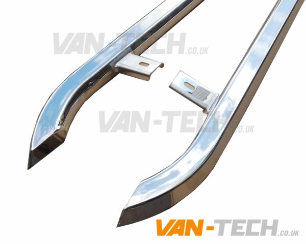 VW T5 T5.1 T6 Sportline Side Bars Angular Stainless Steel