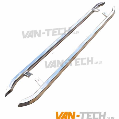 VW T5 T5.1 T6 Sportline Side Bars Angular Stainless Steel