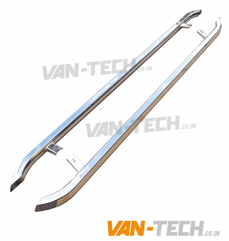 VW T5 T5.1 T6 Sportline Side Bars Angular Stainless Steel