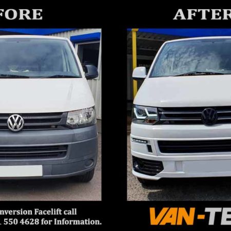 VW T5 to T5.1 Transporter Front End conversion and accessories
