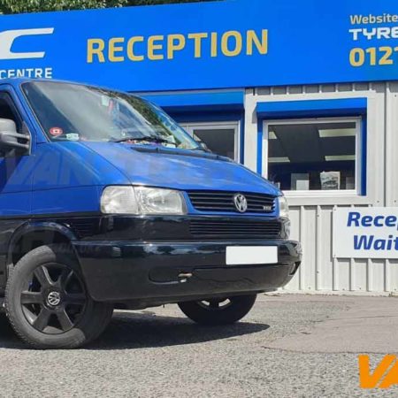 VW Transporter T4 Black Side Bars Slashed End supplied and fitted by Van-Tech