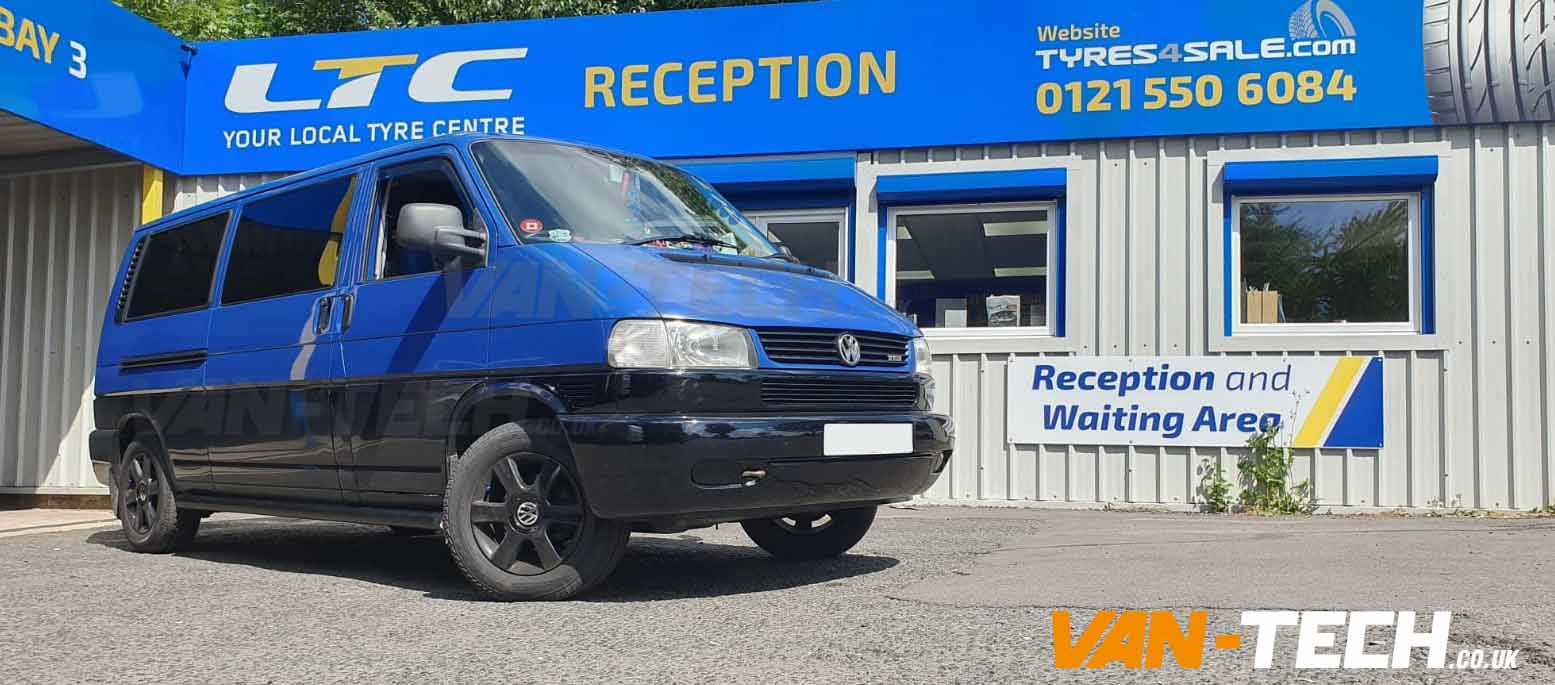 VW Transporter T4 Black Side Bars Slashed End supplied and fitted by Van-Tech