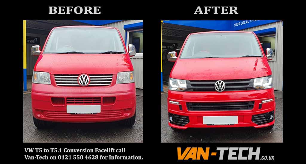 VW T5 to T5.1 Transporter Front Sportline Conversion