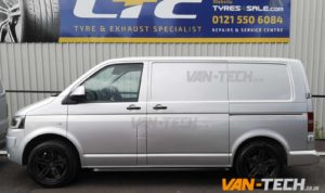 VW T5 T5.1 T6 Sportline Black Side Bars Angular Style