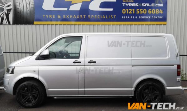 VW T5 T5.1 T6 Sportline Black Side Bars Angular Style