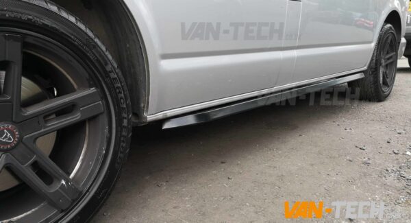 VW T5 T5.1 T6 Sportline Black Side Bars Angular Style