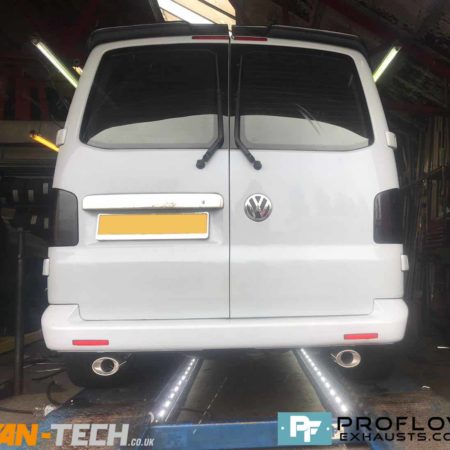Proflow Custom Built Exhaust Transporter VW T5 made from stainless steel