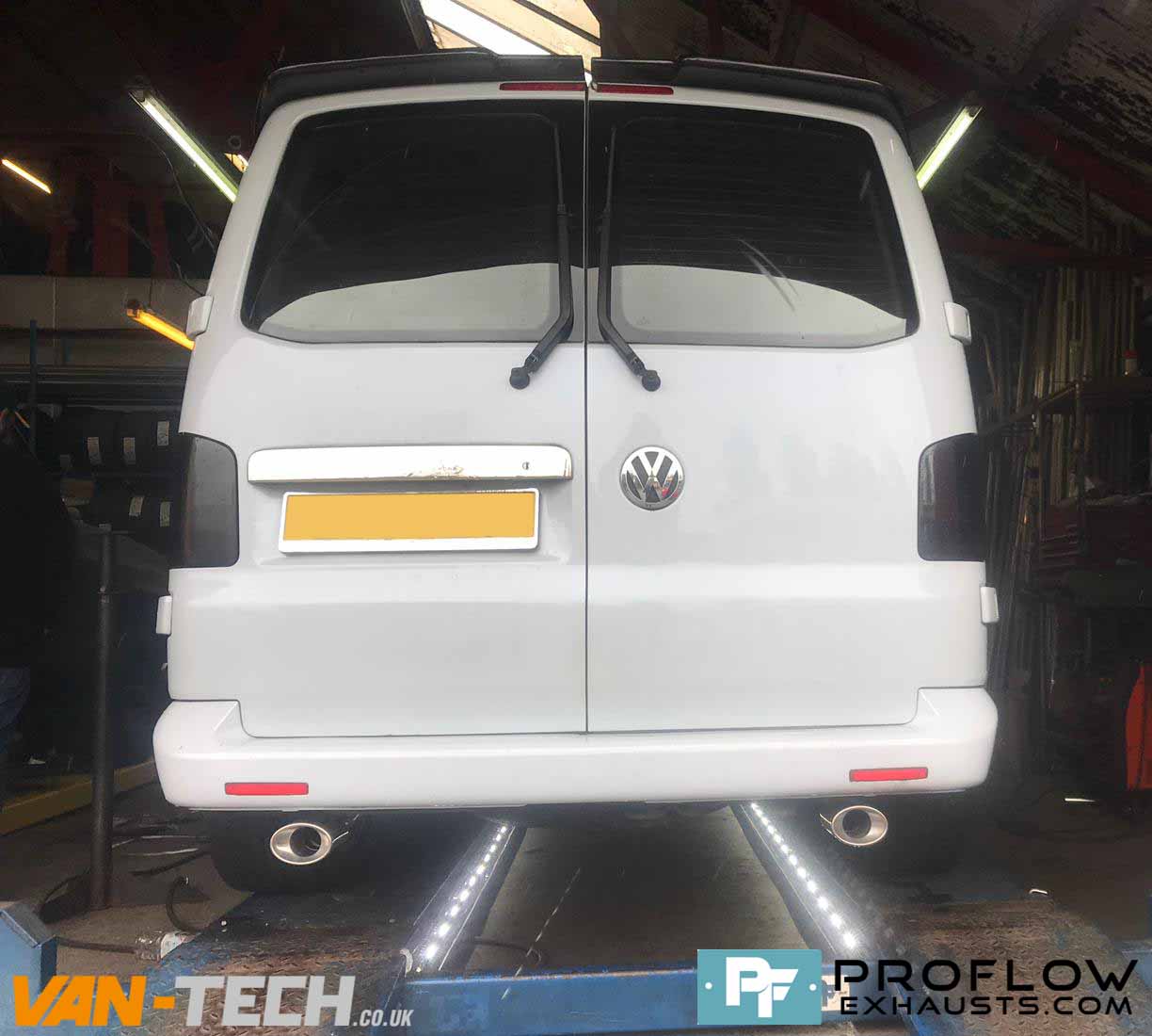 Proflow Custom Built Exhaust Transporter VW T5 made from stainless steel