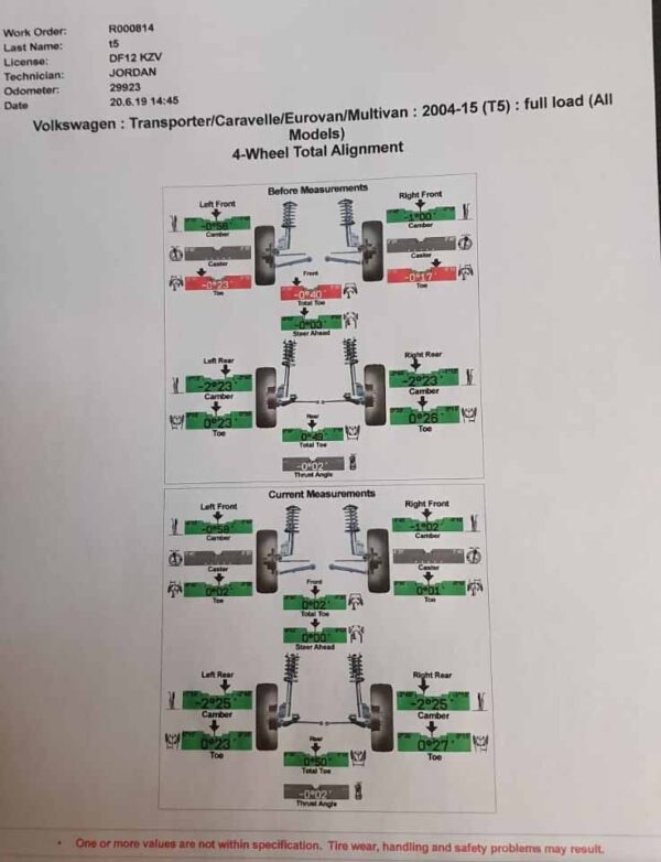 H&R 50MM Lowering Springs VW Transporter T5 supplied and fitted