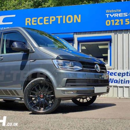 VW Transporter T6 Accessories including Alloy Wheels and Side Bars