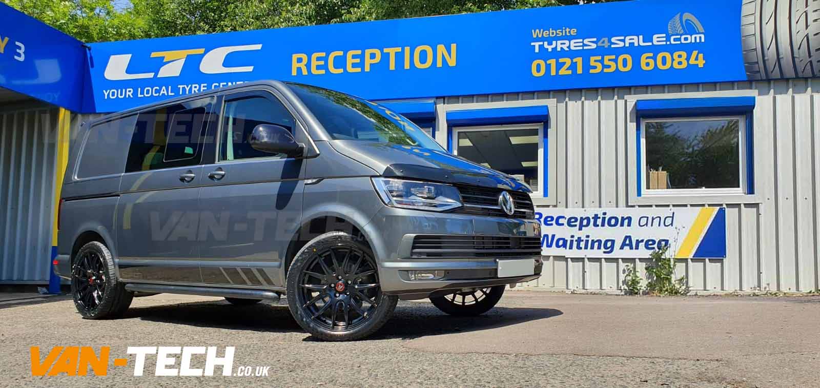 VW Transporter T6 Accessories including Alloy Wheels and Side Bars