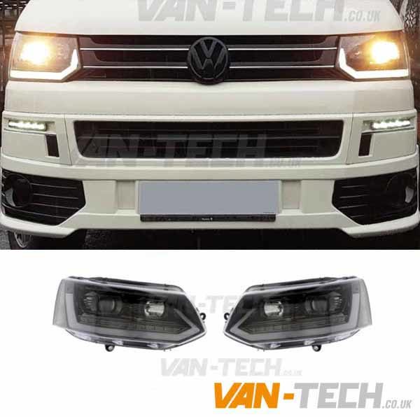 VW Transporter T5.1 Light Bar Headlights Dynamic Indicators 2010-2015