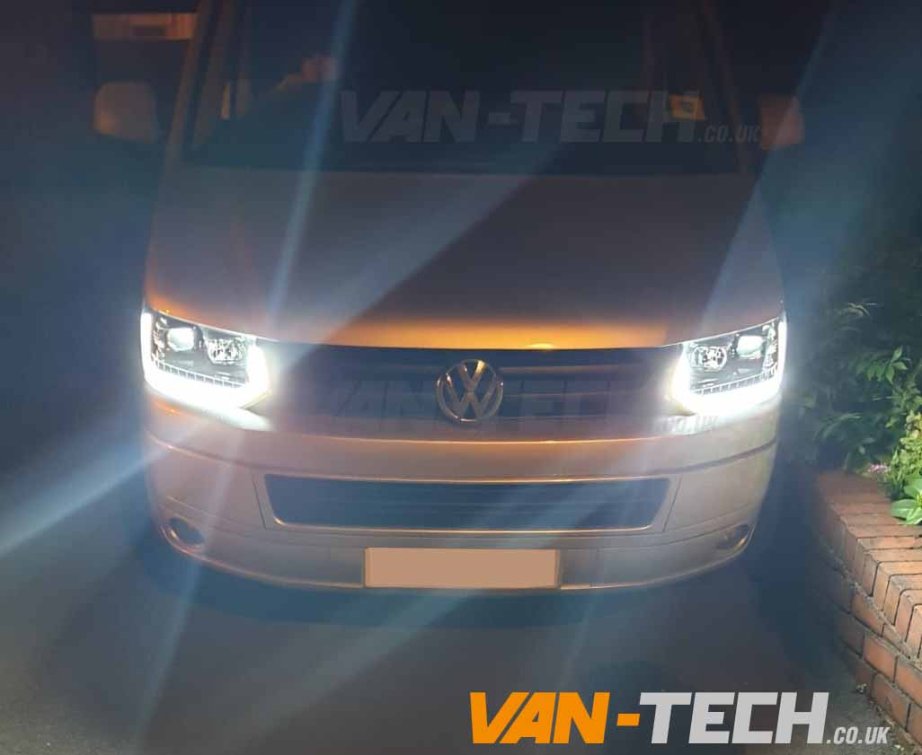 T5.1 VW Transporter Light Bar Headlights with Dynamic Indicators