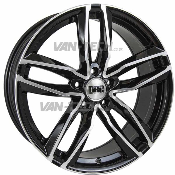 VW T5 T5.1 T6 DRC DAA 18″ Alloy Wheels Black Polished