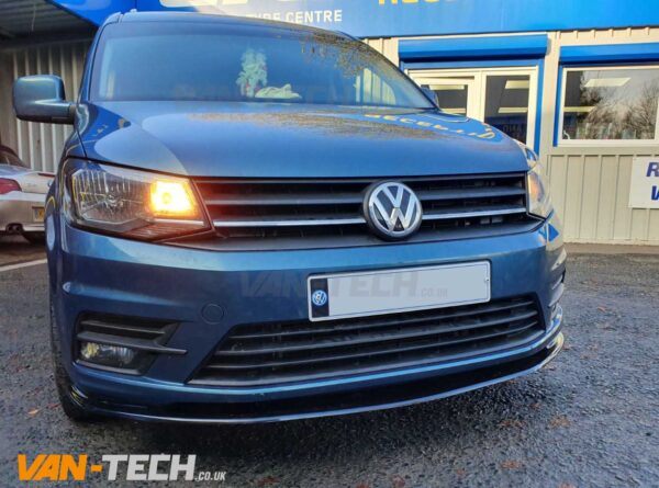 VW Caddy Front Bumper Spiltter Gloss Black 2015 - onwards