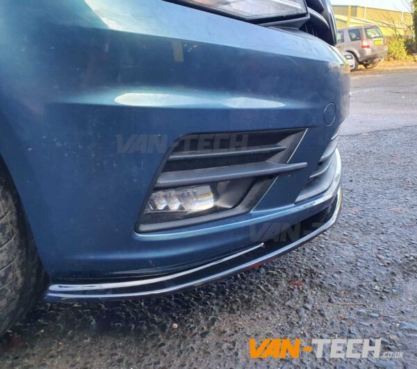 VW Caddy Front Bumper Spiltter Gloss Black 2015 - onwards