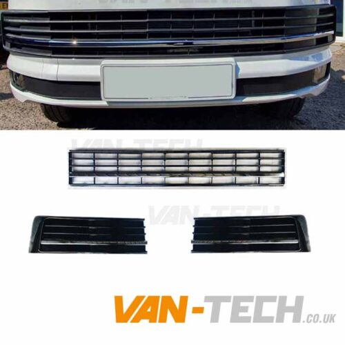 VW Transporter T6 Middle Bumper Inserts Chrome Trim