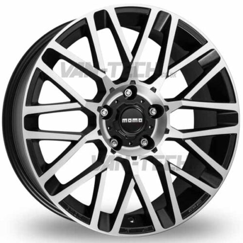 VW T5 T5.1 T6 Momo Revenge 18″ Alloy Wheels Polished / Black