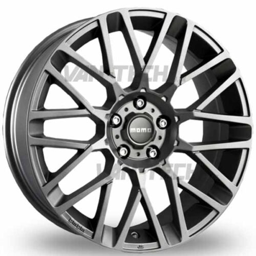 VW T5 T5.1 T6 Momo Revenge 18″ Alloy Wheels Matte Gun Metal