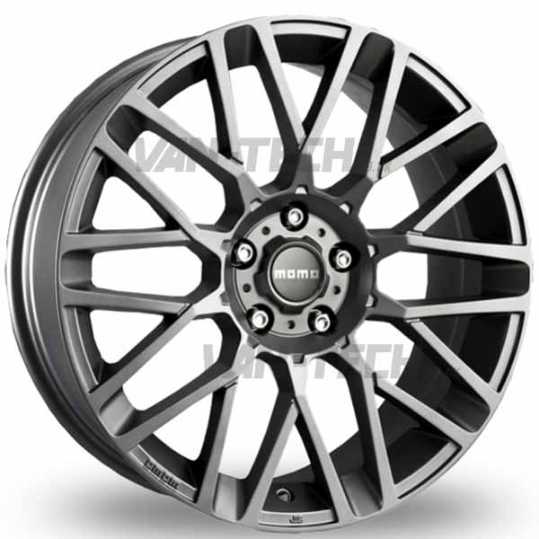 VW T5 T5.1 T6 Momo Revenge 18″ Alloy Wheels Matte Gun Metal