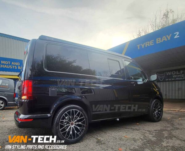 VW Transporter T6.1 Alloy Wheels Wolfrace Wolfsburg 20″ and Tyres