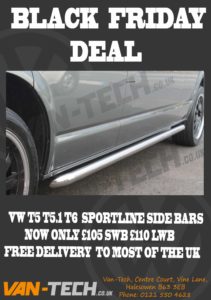 BLACK FRIDAY SALE VW T5 T5.1 and T6 Sportline Side Bars