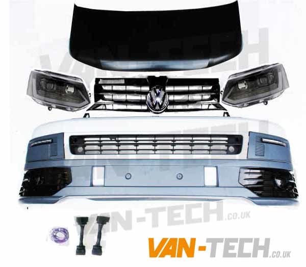 VW T5 to T5.1 Front End Conversion kit new style Lightbar Headlights