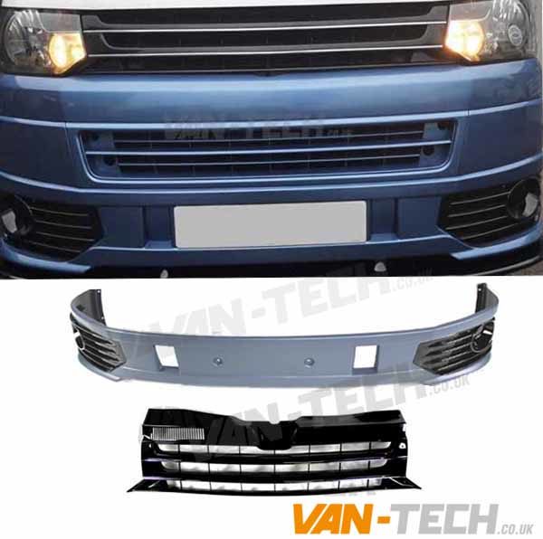 VW T5.1 Sportline Bumper and Badgeless Grille Upgrade Kit