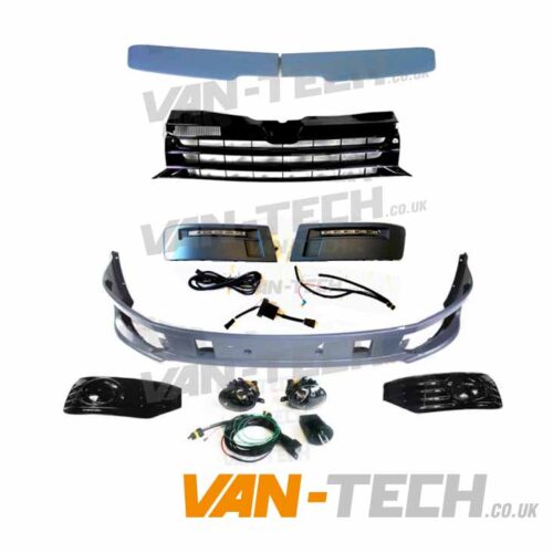 VW T5.1 Sportline Upgrade Kit Fog Lights, DRL's, Badgeless Grille and Spoiler