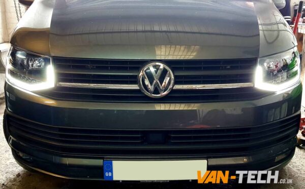 VW T6 LED DRL Light Bar Headlights Dynamic Indicators Flowing Sequential