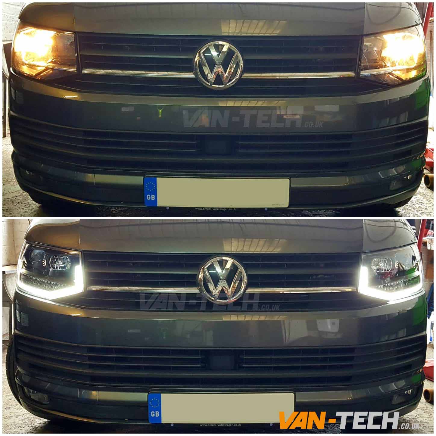 VW Transporter T6 LED DRL Light bar Headlights Dynamic Indicators