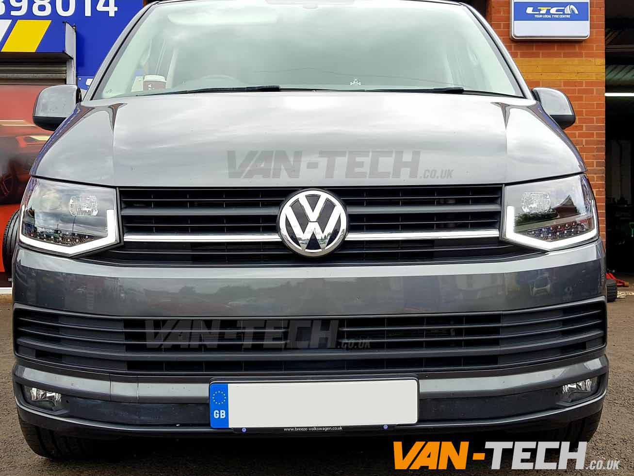 VW T6 LED DRL Light Bar Headlights Dynamic Indicators Flowing Sequential