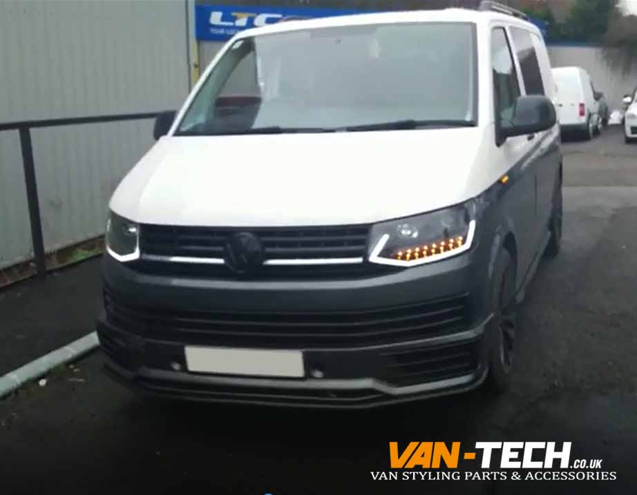 VW Transporter T6 Light Bar Headlights with Dynamic Indicators