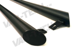 VW T4 Side Bars Black Slashed End SWB LWB Transporter