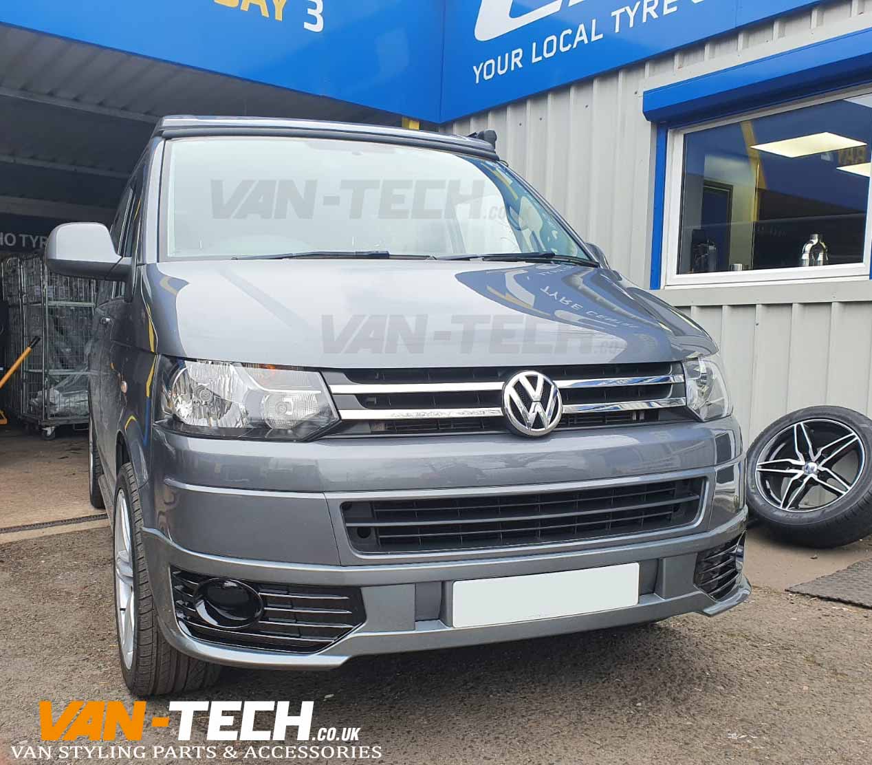 VW Transporter T5.1 Van-Tech Parts and Accessories Sportline Front Bumper and Rear Spoiler