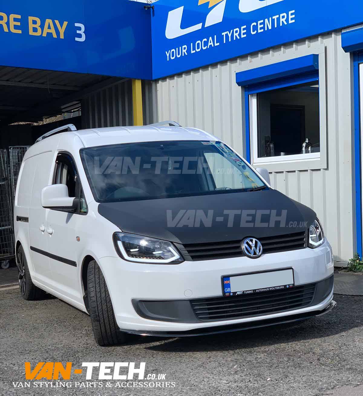 VW Caddy fitted with Lightbar Headlights and Lower Front Splitter