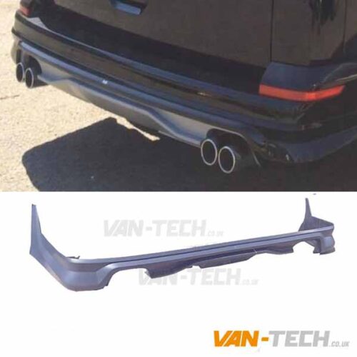 VW Transporter T6 Rear Tailgate Bumper Diffuser Splitter