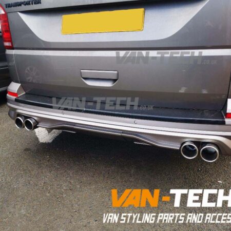 VW Transporter T6 Rear Tailgate Bumper Diffuser Splitter