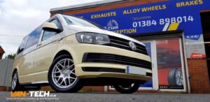 VW Transporter T6 Lowering kit 40MM H&R and DRC DRM Alloy Wheels