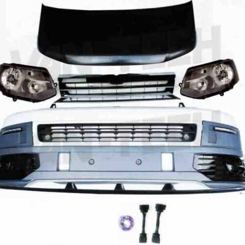 VW Transporter T5 to T5.1 Front End Conversion Styling Pack includes Wiring Kit / Lower Splitter