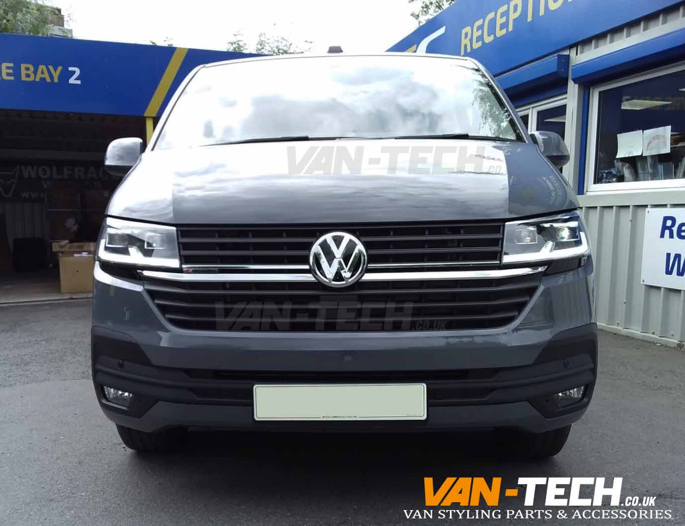 VW Transporter T6.1 Black Sportline Side Bars, Black Aluminium Roof Rails and Tailgate Spoiler