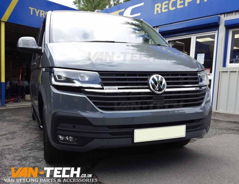 VW Transporter T6.1 Black Sportline Side Bars, Black Aluminium Roof Rail