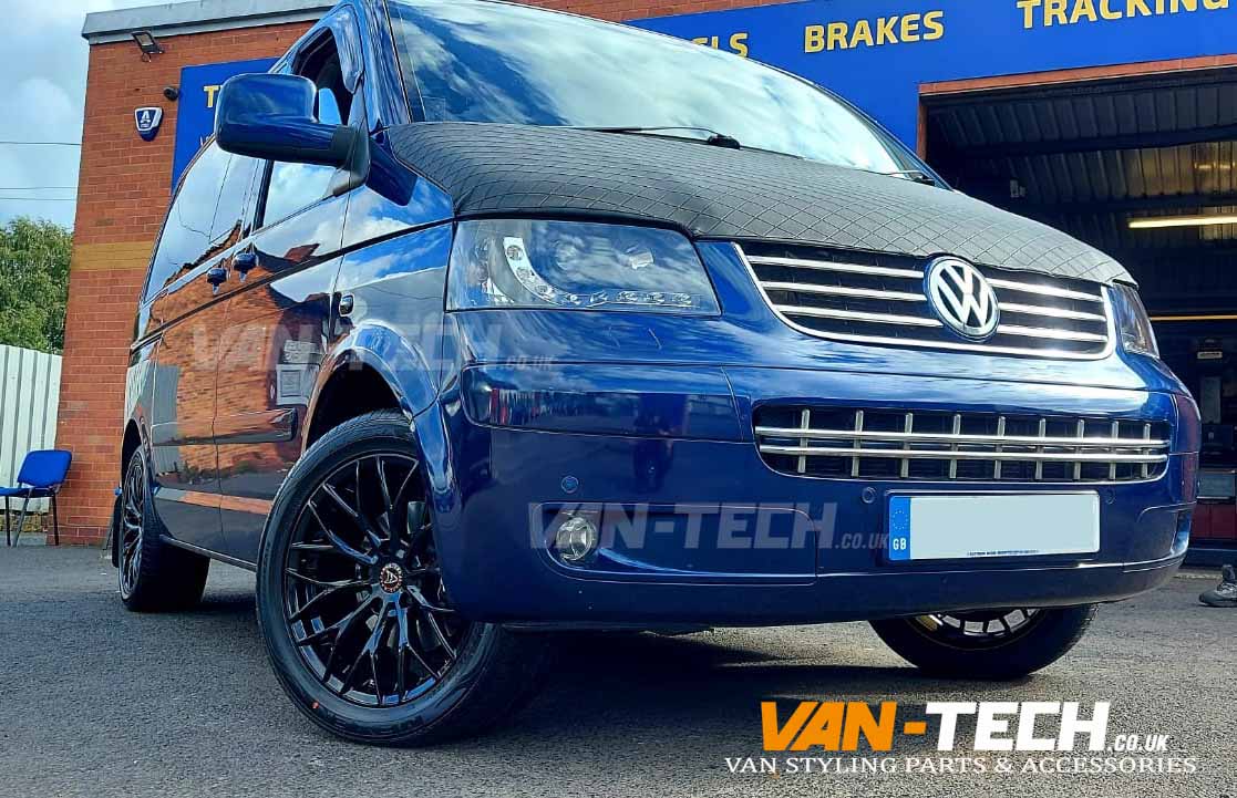 VW T5 T5.1 Wolfrace Wolfsburg 20″ Alloy Wheels Gloss Black