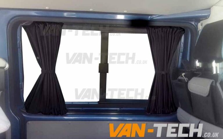 VW Transporter T5 T6 Right Centre Curtain & Rail Kit – Privacy Thermal For Campervan – Unbranded
