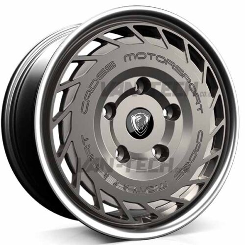 Cades Motorsport Ford Transit Alloy Wheels Matte Gun Metal with Polished Lip