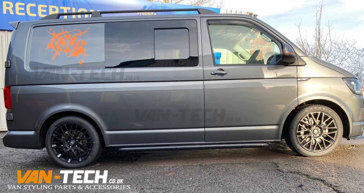 VW T6 T6.1 Side Bars Black Sportline O.E Style SWB LWB