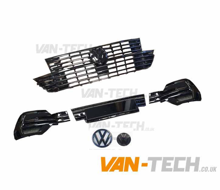 VW Transporter T6.1 Grille and Lower Bumper Grille Insert with Badges